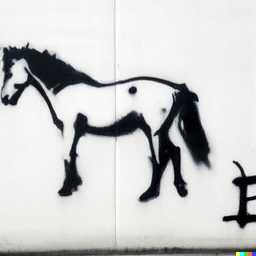 a horse, by Banksy generated by DALL·E 2